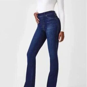 Spanx Women Flare Jeans Midnight Shade Indigo Blue Boho Western Size 1X Boho NWT